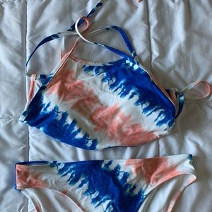 AE smocked tie dye swimsuit